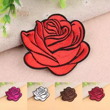 Lachepper значок в виде розы, железная нашивка, украшение, цветок, сумка, шляпа, аппликация, аксессуары для одежды, аксессуары белый