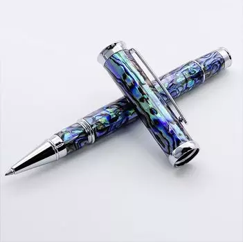 LACHIEVA LUX Роскошная ручка-роллер из натуральной морской ракушки Abalone Abalone немецкое перо в подарок