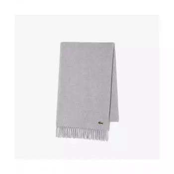 Lacoste Common Wool Cash Blend Basic Muffler [melange Gray] 0TU
