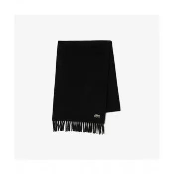 Lacoste Common Wool Cash Blend Basic Muffler [black] 0TU