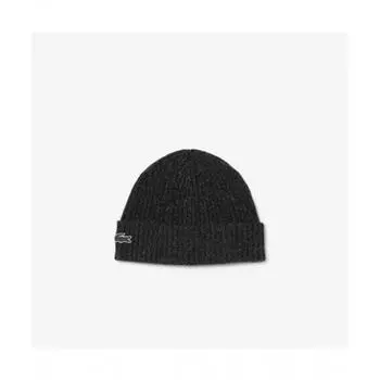 Lacoste Common Wool Lip Tissue Beanie [gray] 0TU