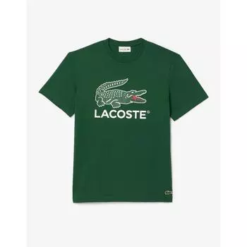 Lacoste Футболка с рисунком крокодила для мужчин S Big Croc Th6396 54g 132 003