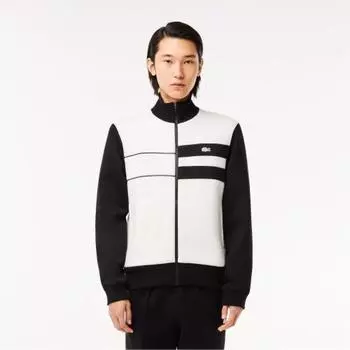LacoSte LacoSte Мужская спортивная куртка S с текстурированными вставками в тон цвета [белая] 004