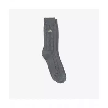 LacoSte Men S Cable Gentleman SockS [gray] 0TU