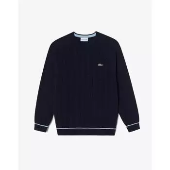 LacoSte Men S Cable Round Sweater Ah806e 54n Hde 003