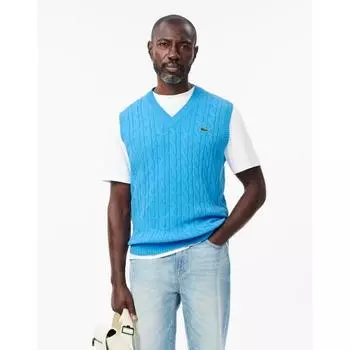 Lacoste Мужской жилет S Cable V Neck Ah3132 54n 4xa
