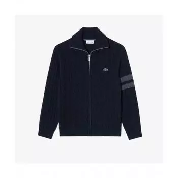 LacoSte Men S Cable Zip Up Cardigan [navy] 003