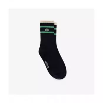 LacoSte Men S Color Tipping Middle SockS [dark Navy] 0TU