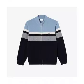 LacoSte Men S High Neck Color Block Cardigan [темно-синий] 005