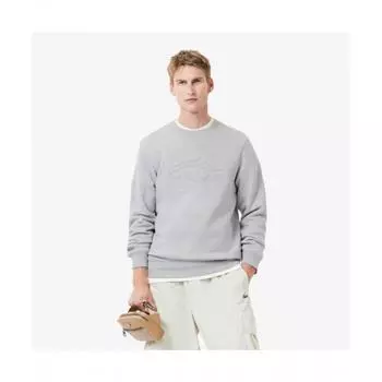 LacoSTe Men S Holiday Croc Crewneck T ShirT [melange Gray] 004