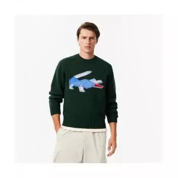 LacoSte Men S Holiday Пуловер [темно-зеленый] 003