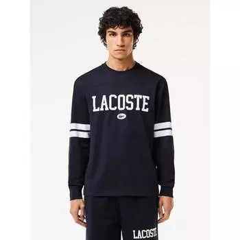 LacoSTe Men S LeTTering Tipping MaTch Long Sleeve T ShirT Th7609 54g G45 q2nTh7609 54gG45 003