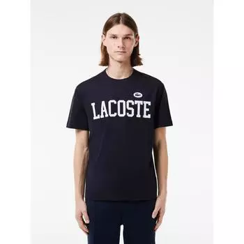 Lacoste Мужская футболка с логотипом и нашивкой TH7411 54G HDE Q2NTH7411 54GHDE 004