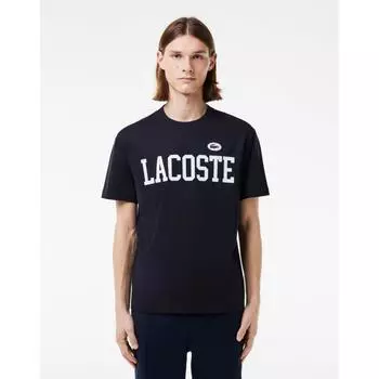 LacoSTe Men S Logo Graphic Puff Badge MaTch T ShirT Th7411 54g Hde 004