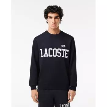 LacoSte Men S Logo Print Puff Badge Crewneck SweatShirt Sh7420 54g Hde 004