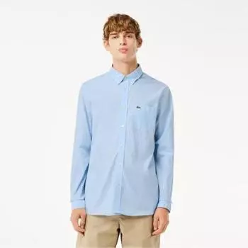 LacoSte Men S Рубашка в мелкую клетку [синяя] 038