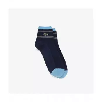 LacoSte Men S Semi Middle Waffle tiSSue SockS [navy] 0TU