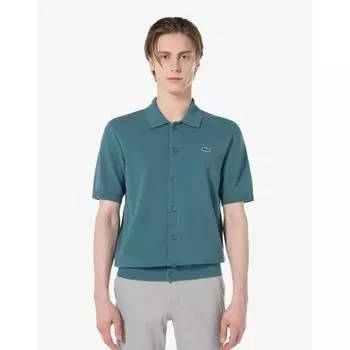 LacoSte Men S Short Sleeve Collar Cardigan Ah257e 54g Iy4 004