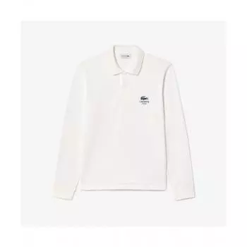 LacoSte Men S Soft Branding Long Sleeve Polo [off White] 004