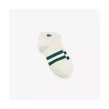 LacoSte Men S Stripe Ankle SockS [off White] 0TU