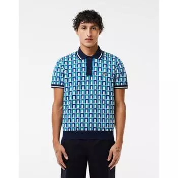 LacoSte Men S Summer Pack All Over Jacquard Pattern Sweater Polo Ah7672 54g iS8 004