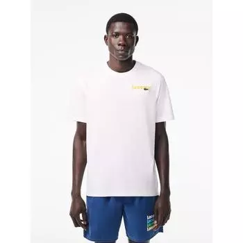 Lacoste Мужская летняя футболка с пигментным принтом TH7544 54G 001 Q2NTH7544 54G001 004