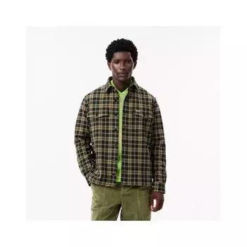 LacoSte Men S Two Pocket Check overShirt Ch7209 54n Ic3 038