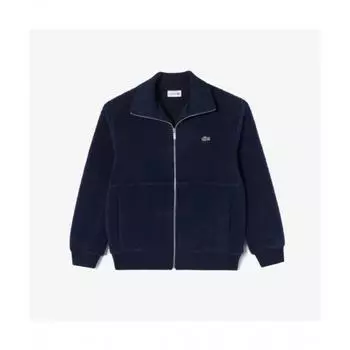 LacoSte Men S Wide Rib Collar Fleece Jacket [dark Navy] 004