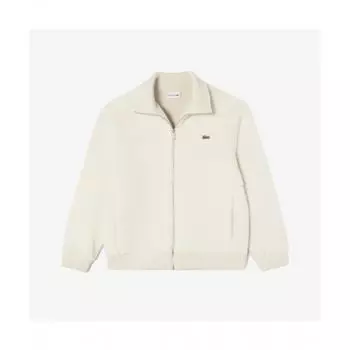 LacoSte Men S Wide Rib Collar Fleece Jacket [cream] 004