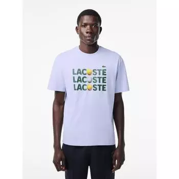 Lacoste Мужская футболка из плотного джерси с надписью Ball Graphic TH7370 54G J2G Q2NTH7370 54GJ2G 003