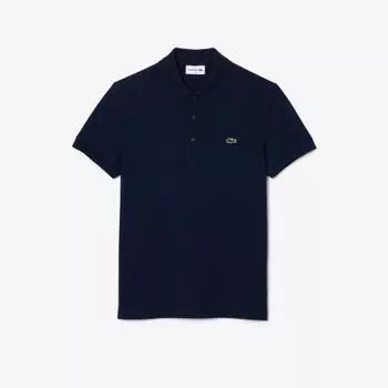 LACOSTE Мужская базовая футболка-поло приталенного кроя [Темно-синий]