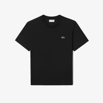 LACOSTE Мужская базовая футболка с круглым вырезом [черный]