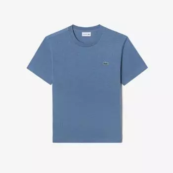 LACOSTE Мужская базовая футболка с круглым вырезом [Меланжевый синий]