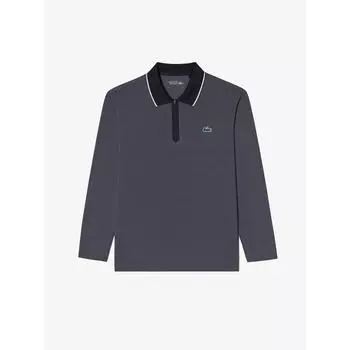 Lacoste Мужская базовая рубашка-поло с длинным рукавом и застежкой-молнией на половину длины DH933E 54N 050 Q2NDH933E 54N050 003