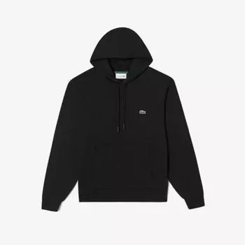 LACOSTE Мужская базовая толстовка с капюшоном [черный]