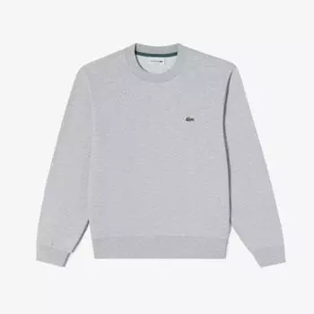 LACOSTE Мужская базовая толстовка с круглым вырезом [Серый Меланж]