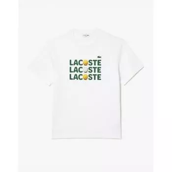 Lacoste Мужская футболка из плотного джерси с надписью «Ball Graphic» TH7370 54 г 001 003