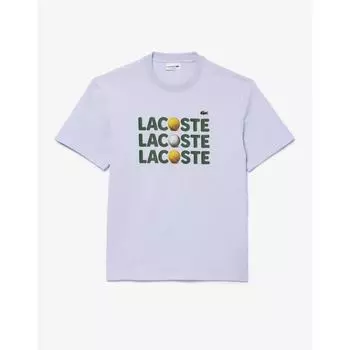 Lacoste Мужская футболка из плотного джерси с надписью «Ball Graphic» TH7370 54 г J2g 003
