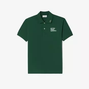 LACOSTE Мужская футболка-поло с рисунком [Зеленый]