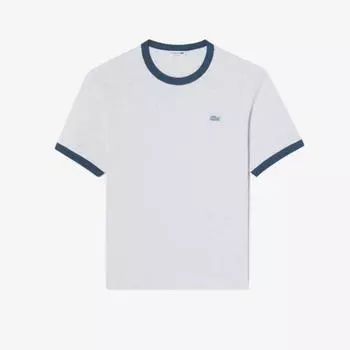 LACOSTE Мужская футболка Ringer [Серый Меланж]