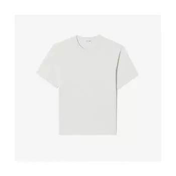 LACOSTE Мужская футболка с коротким рукавом из махровой ткани [Кремовый] 003