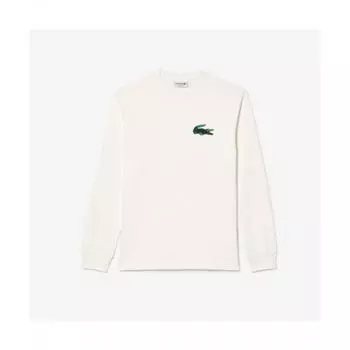 Lacoste Мужская футболка с круглым вырезом и длинным рукавом Holiday [off white] 004