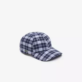 LACOSTE Мужская кепка в клетку из органического материала RK1494 53N QLI