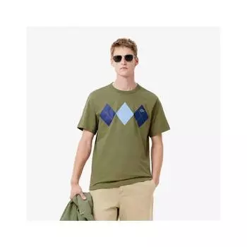 Lacoste Мужская классическая футболка с коротким рукавом и узором «аргайл» TH2810 54n BMY 004