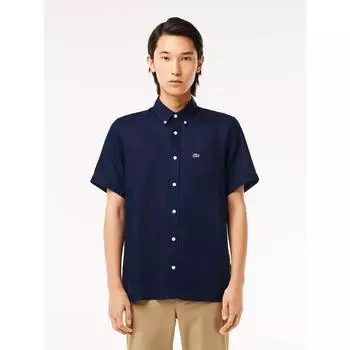 Lacoste Мужская льняная рубашка с коротким рукавом CH5699 54G 166 Q2NCH5699 54G166 038