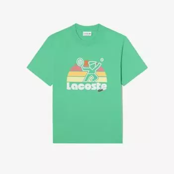 LACOSTE Мужская ЛЕТНЯЯ ФУТБОЛКА С ГРАФИКОЙ [ЗЕЛЕНАЯ]