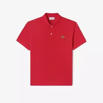 LACOSTE Мужская рубашка-поло французского стандартного кроя с короткими рукавами [красный] 004