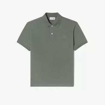 LACOSTE Мужская рубашка-поло французского стандартного кроя с короткими рукавами [хаки]