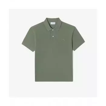 LACOSTE Мужская рубашка-поло французского стандартного кроя с короткими рукавами [хаки] 004