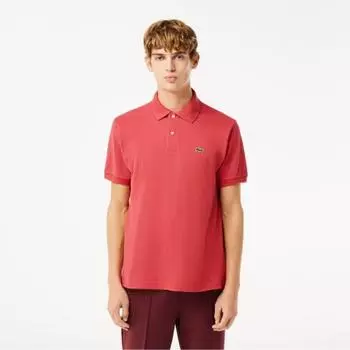 LACOSTE Мужская рубашка-поло классического кроя с короткими рукавами [розовый индиго]